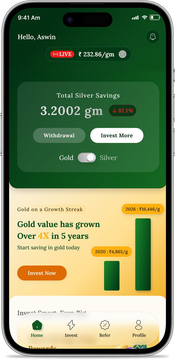 Silver App Screen
